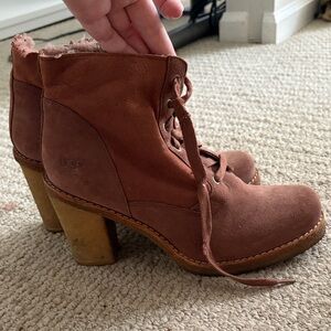 UGG Women's Tan Heeled Boots